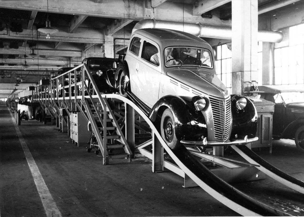 FIAT 1100 in de Lingotto-fabriek