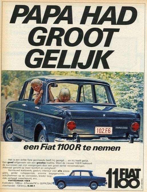 Fiat 1100 advertentie