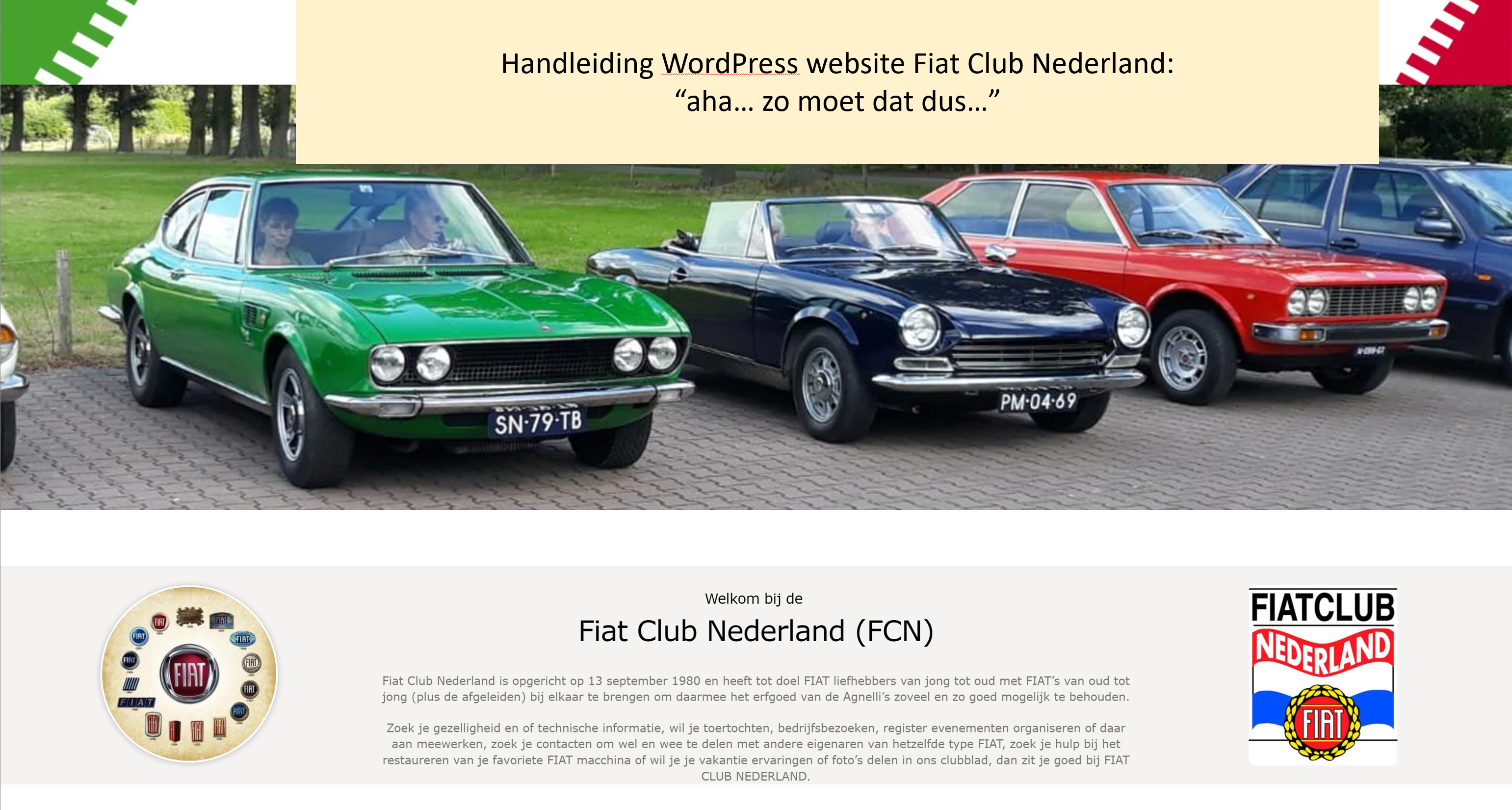 handleiding FCN website